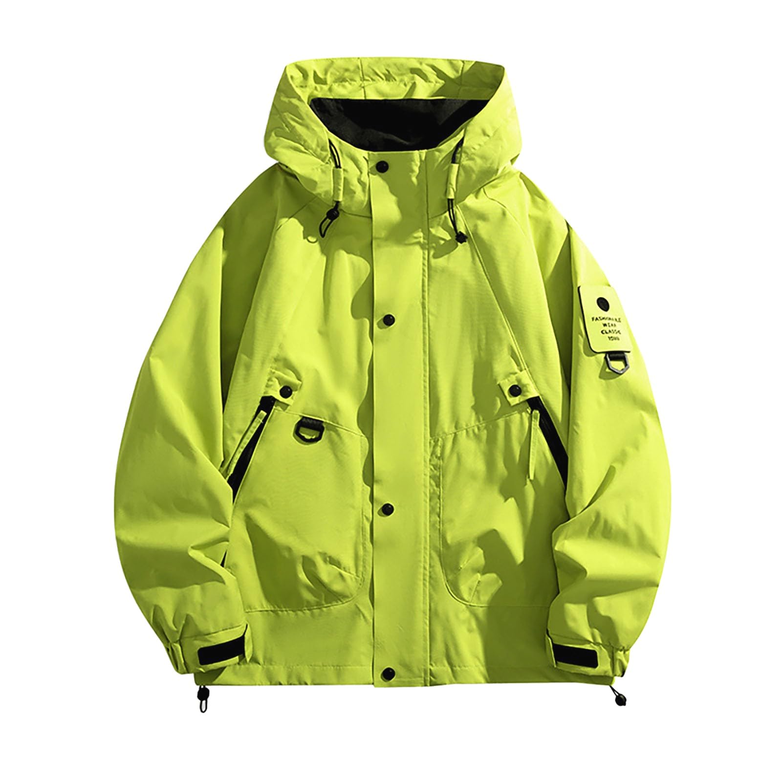 Generisch Veste de randonnée imperméable pour homme - Robuste et résistante - Anorak - Veste fonctionnelle confortable - Veste softshell pratique avec capuche - Veste à capuche multifonction