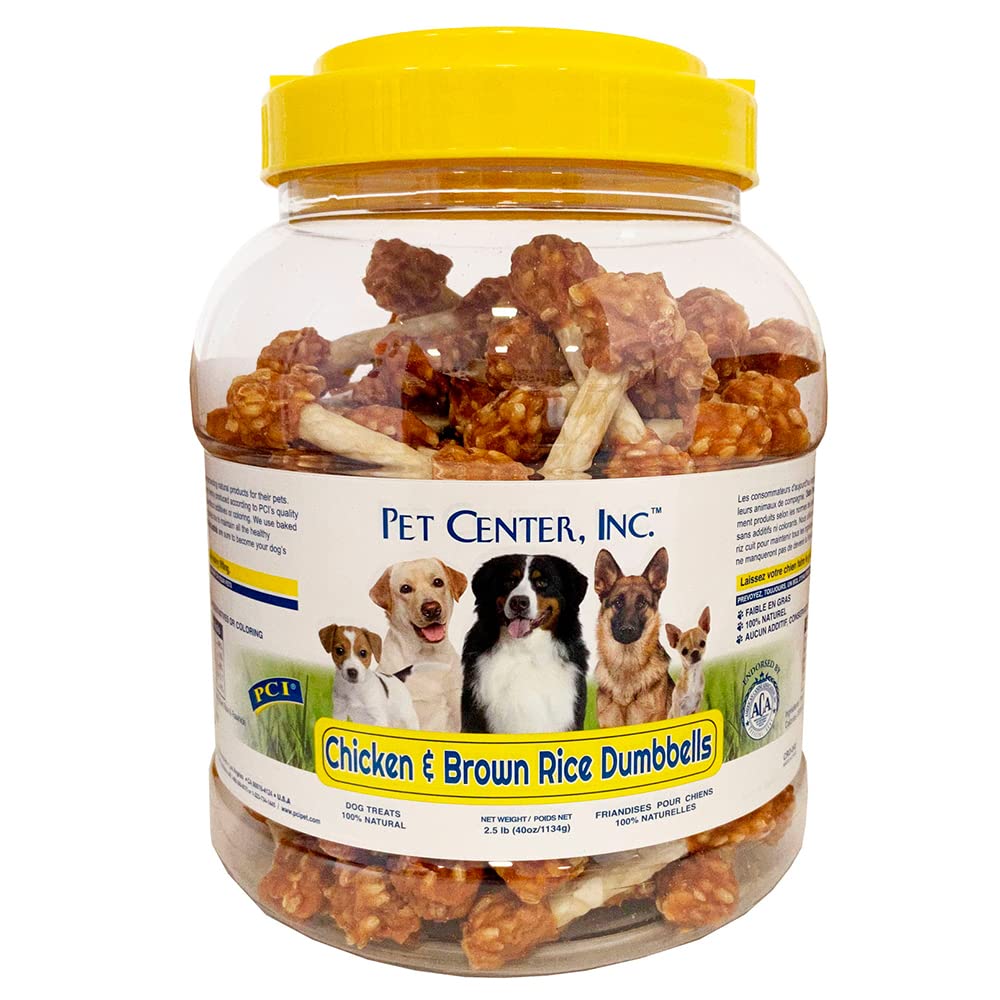 Pet Center Inc. (PCI) - Chicken and Brown Rice Dumbbells, 2.5lbs. - Adult Dog Treat