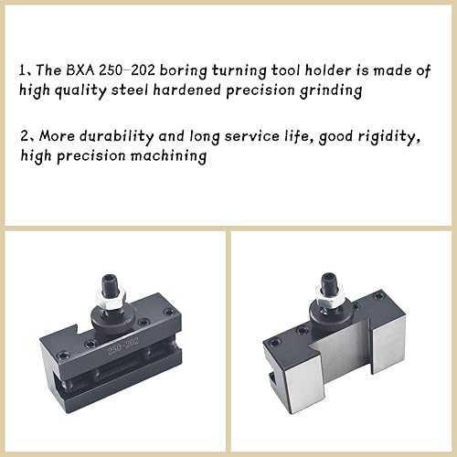 Miniatura 5 de waltyotur BXA 250-204 - Soporte de barra de perforación resistente, cambio rápido, soporte de barra de perforación resistente para torno CNC