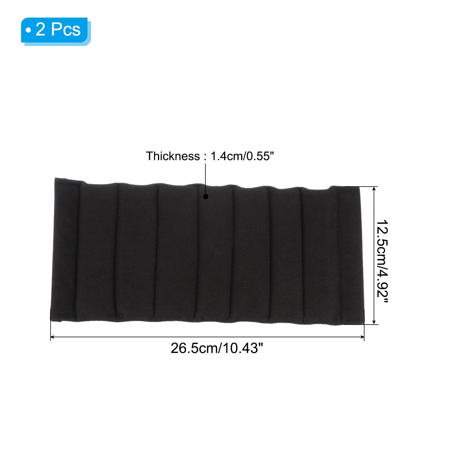 PATIKIL Divisor de Bolsa de Cámara, 2Pcs 26.5cmx12.5cmx1.4cm Almohadilla Separadora de Bolsa de Cámara A Prueba de Golpes Protector de Lentes para Cámara Organizadora Universales, Negro