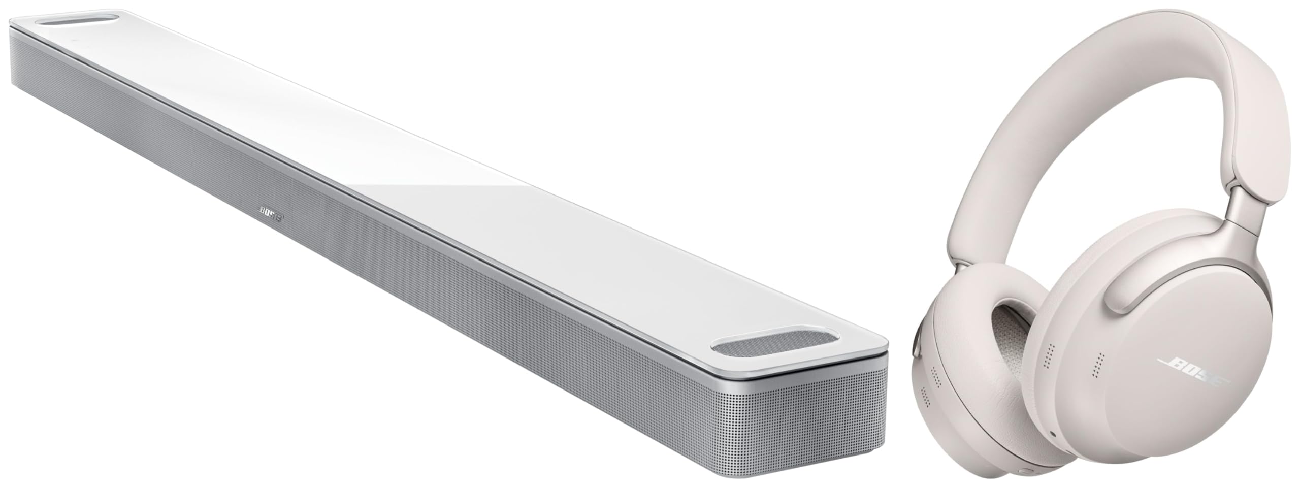 Bose Smart Soundbar Ultra White, Bundle QuietComfort Ultra Wireless Noise Cancelling Over Ear Headphones, White-image-23