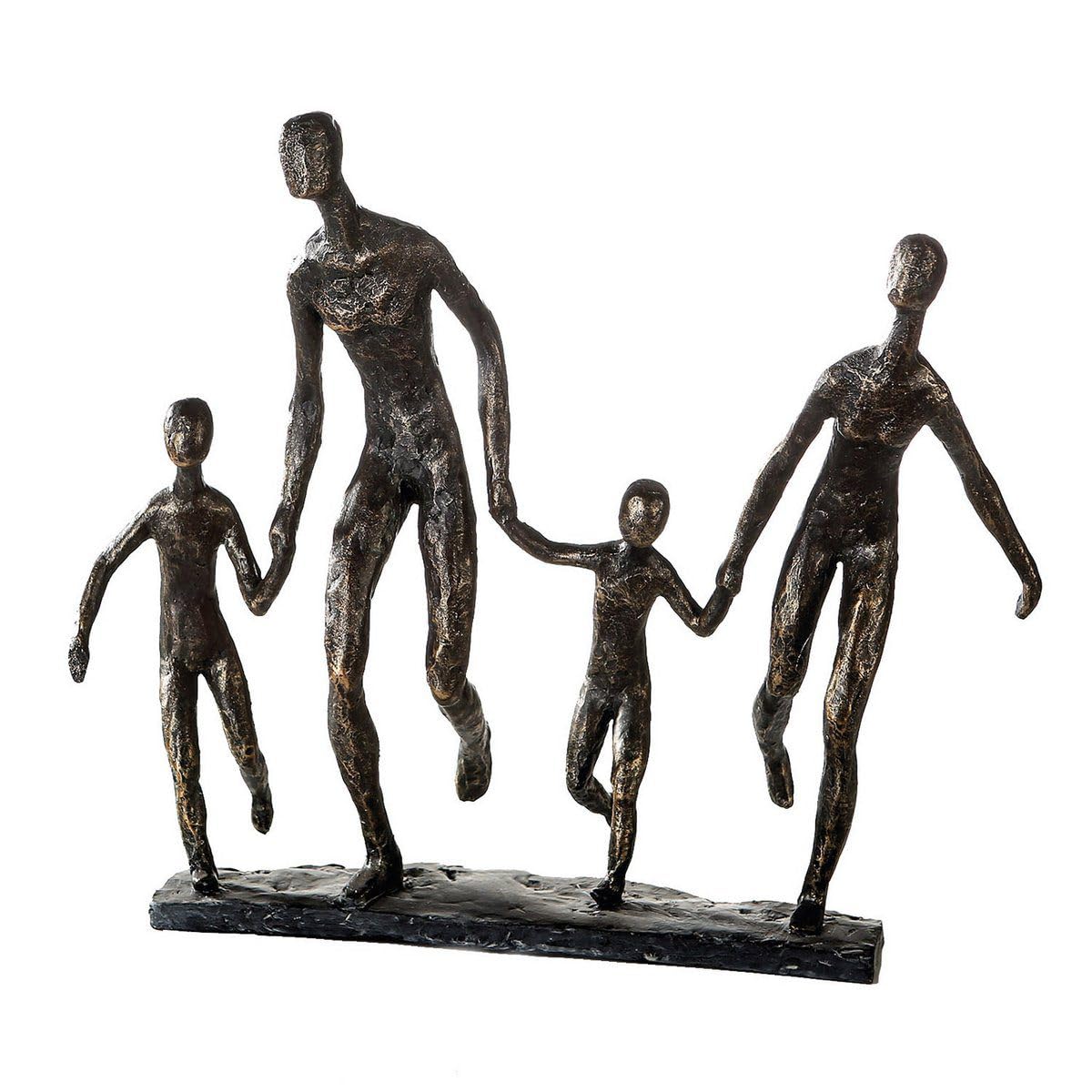 Casablanca Statue Famille Famille, Résine Bronze 32 cm