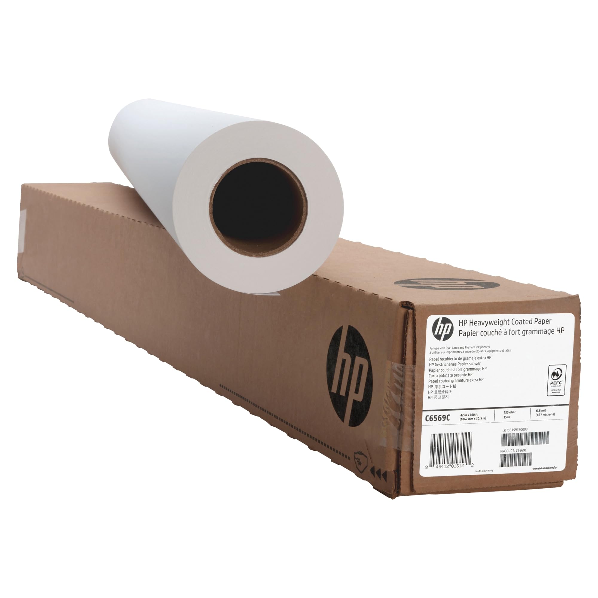 Papier couché HP Premium 106,7 cm x 30,5 m pour impressions de qualité