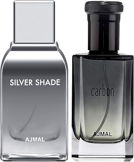 Ajmal Silver Shade EDP Citrus Woody Perfume 100ml for Men and Carbon EDP Citrus Spicy Perfume 100ml for Men FREE