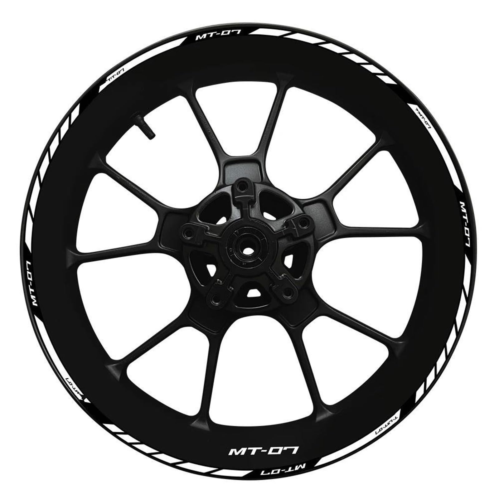 Inner and Outer Rim Reflective Waterproof Sticker 2022 for Yamaha MT-07 Wheel Hub Decal Decoration MT07 Set MT 07(Color2)