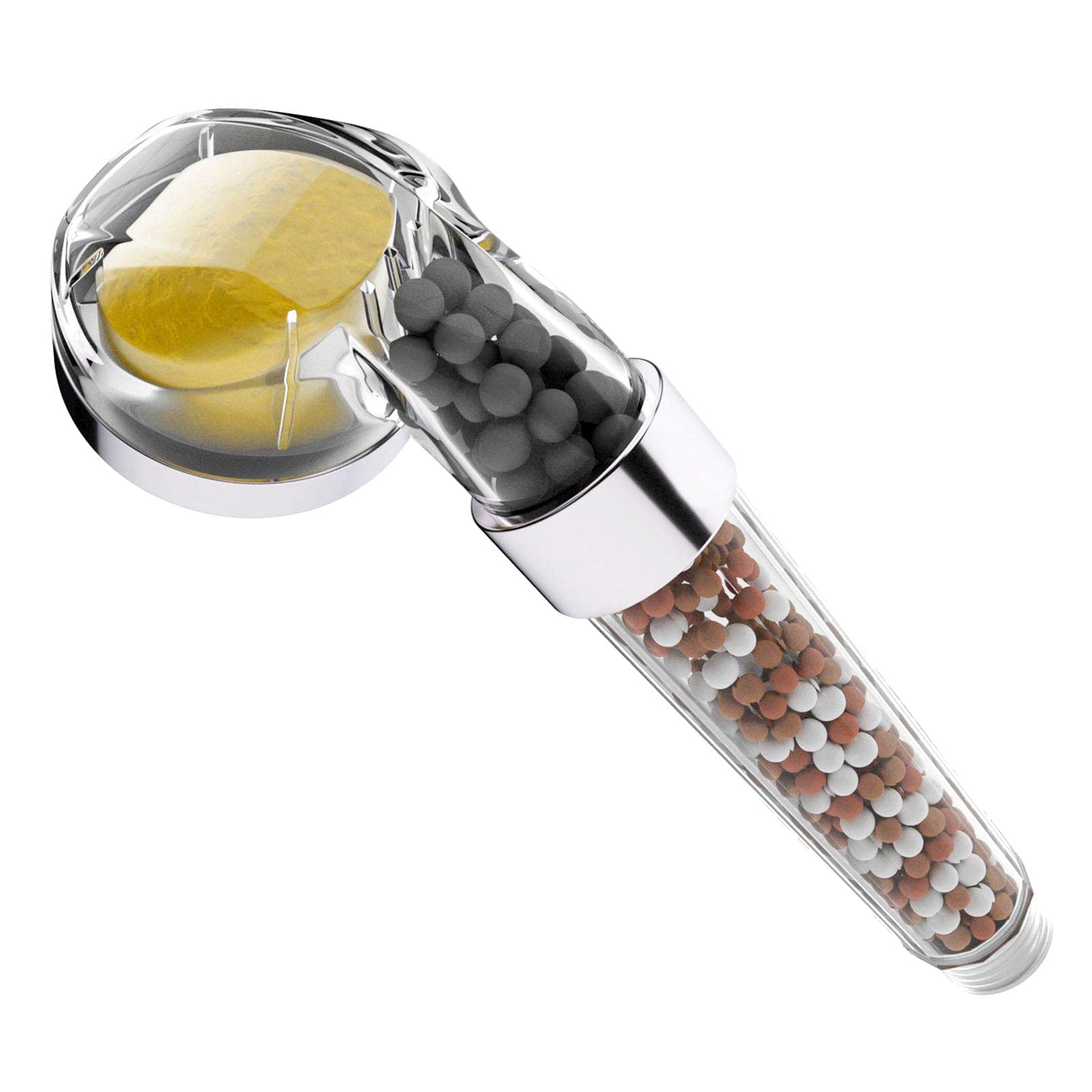 Spruzzatore Manuale Ad Alta Pressione con Filtro per Acqua Secca, Migliora L'erogazione dell'Acqua in Bagno Grazie al Filtro Erogatore, con 3 cartucce, 22 cm