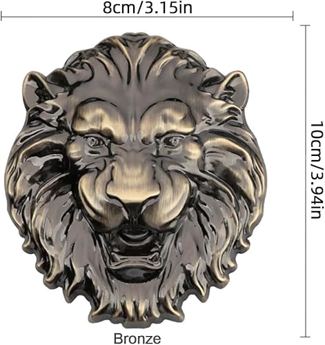 Miniatura 3 de Calcomanía de metal con cabeza de lobo para automóvil, diseño de animales 3D, calcomanía decorativa de metal para automóvil, camión, motocicleta,