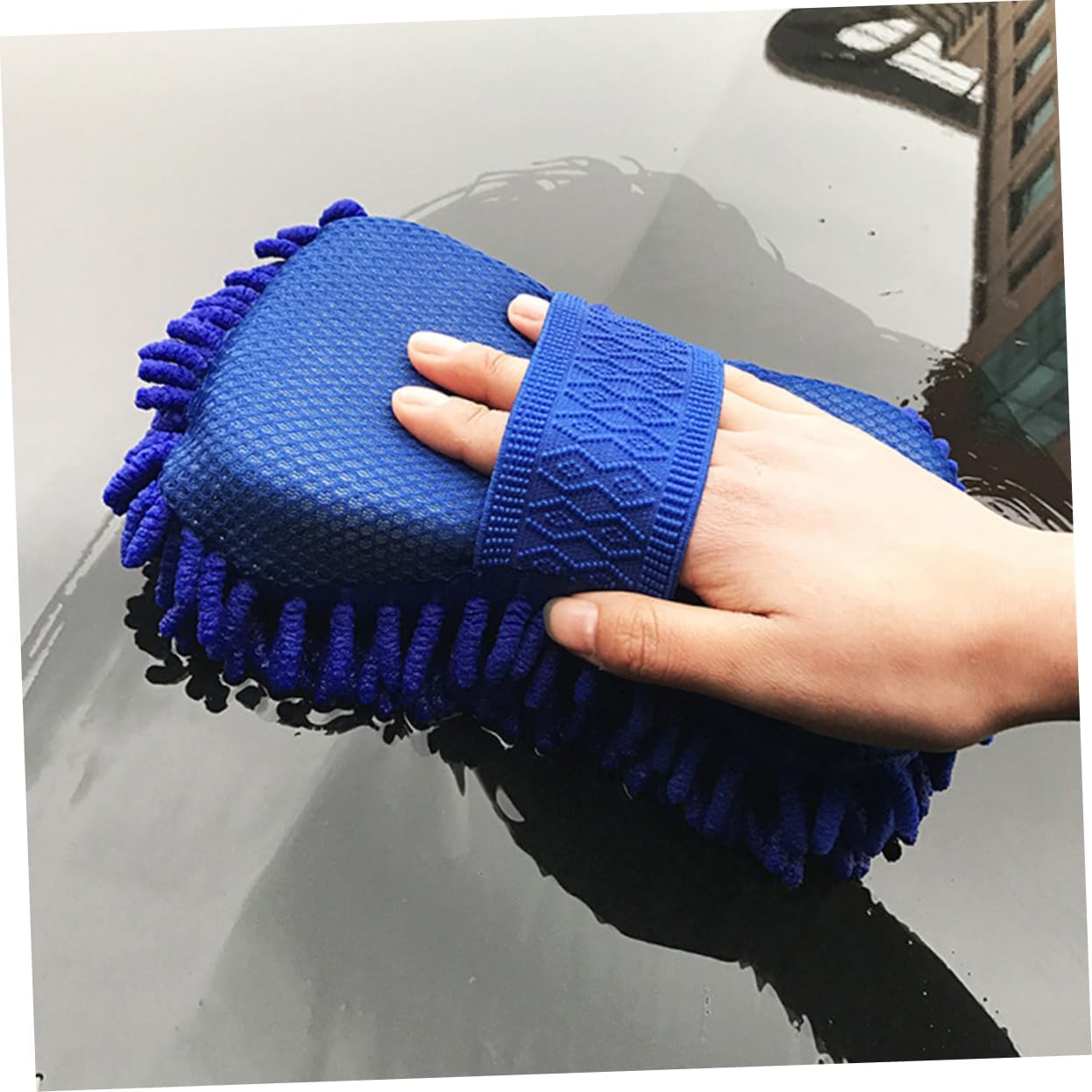 Alipis 2pcs High-Density Car Wash Sponge Microfiber Mitts for Car Cleaning Scratch-Resistant Absorbent