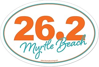 Brand Myrtle Beach Marathon 26.2 Distance in Script Removable Bumper Sticker Window Decal OR Car Magnet (Magnet)