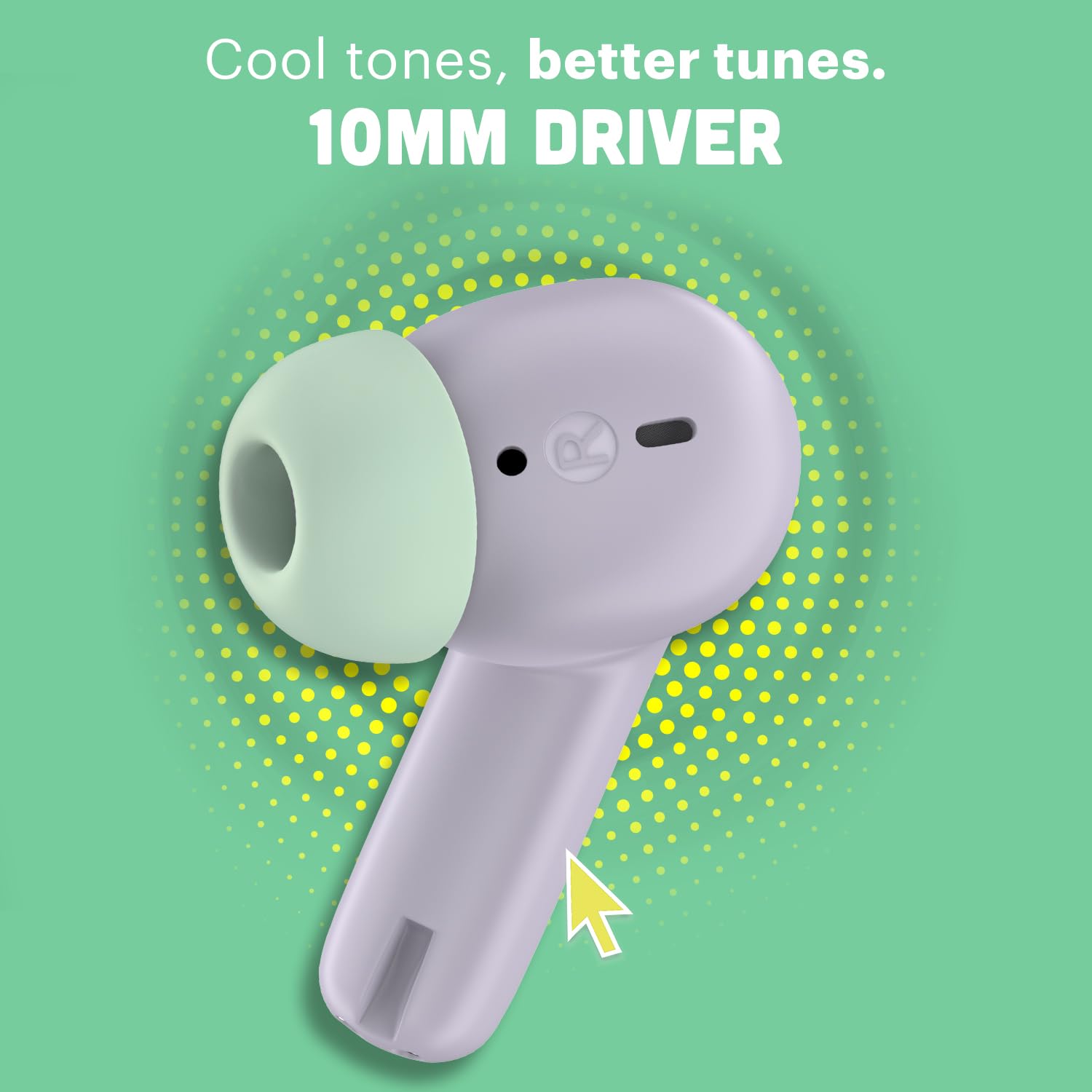 Noise Pop Buds Truly Wireless Earbuds with 50H of Playtime, Quad Mic with ENC, Instacharge(10 Min=150 Min) Bluetooth V5.3(Lilac Pop) True Wireless — Amazon image 6
