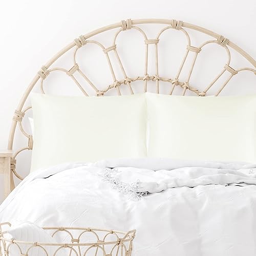 Miniatura 7 de uxcell Paquete de 2 fundas de almohada de satén de seda para cabello y piel, frescas, sedosas, suaves y transpirables, tamaño estándar de 20 x 26