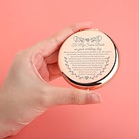 Vista 6 de UJIMS Espejo de maquillaje para nuera en el día de tu boda, regalo para novia de suegra, regalo para boda, regalo de despedida de soltera