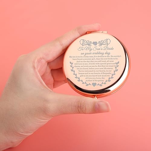 Miniatura 6 de UJIMS Espejo de maquillaje para nuera en el día de tu boda, regalo para novia de suegra, regalo para boda, regalo de despedida de soltera (boda de