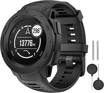 Compatible with Garmin Instinct Band, Soft Silicone Replacement Watch Strap for Garmin Instinct/Instinct 2/Solar/Tactical