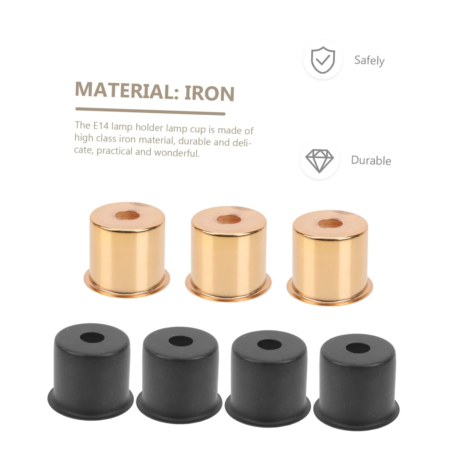 DIY Lamp Holder Cups E14 Simple Screw Lamp Parts for Wall Desk Ceiling Lights
