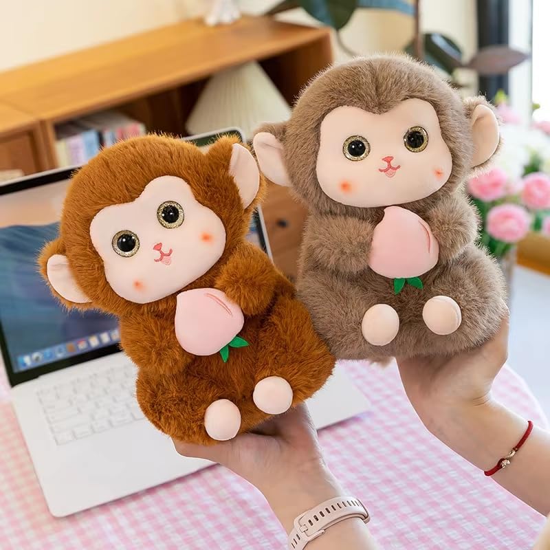 Image of HUG 'n' FEEL SOFT TOYS Cute Monkey 25cm Soft Toy Plush Toy | Big Stuffed Animal | Ultra Soft, Huggable & Cuddly Gift for Kids, Girls, Boys | Perfect for Birthday, Valentine's Day