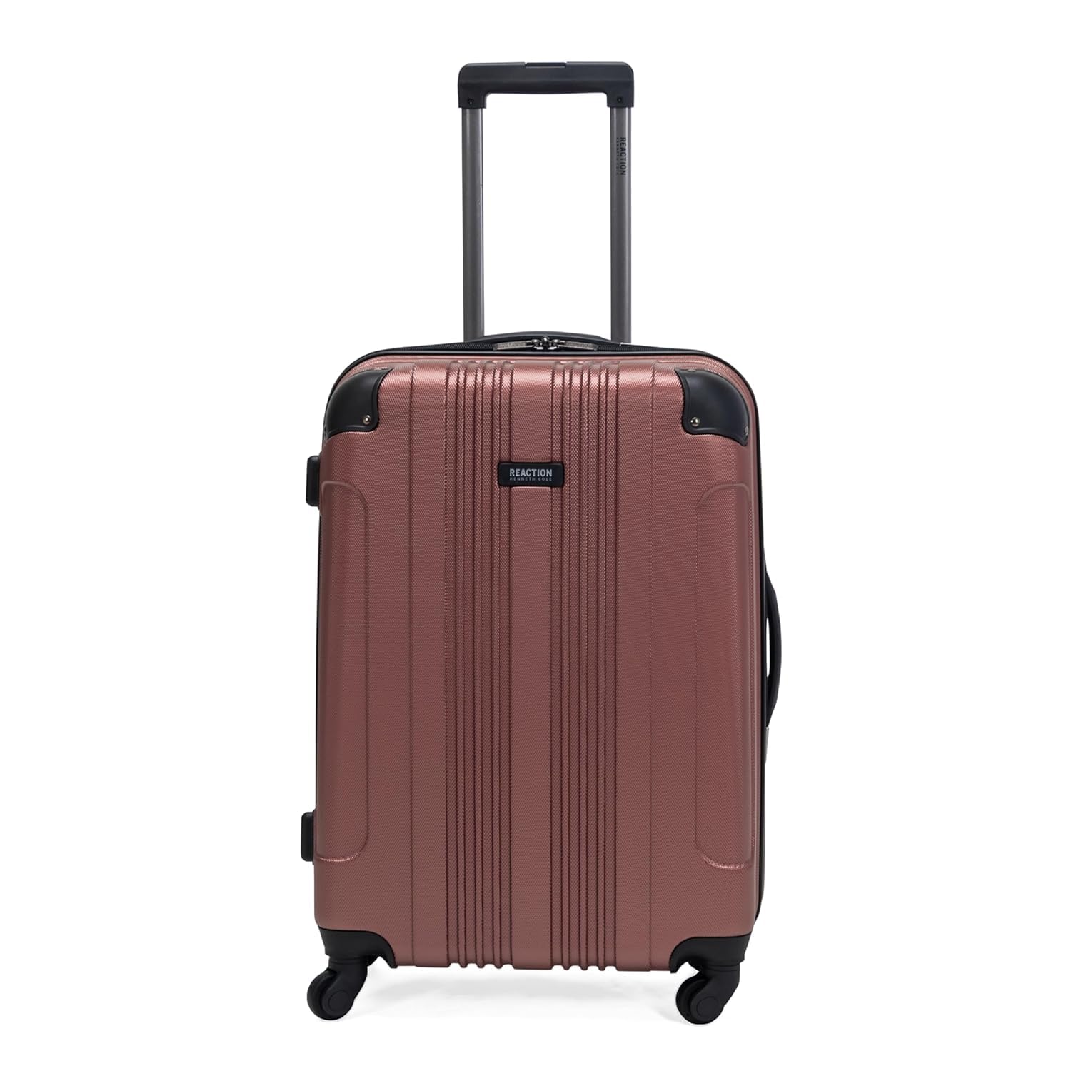 Out of Bounds Lightweight Hardshell 4-Wheel Spinner Luggage, Rose Gold, 24-Inch Checked