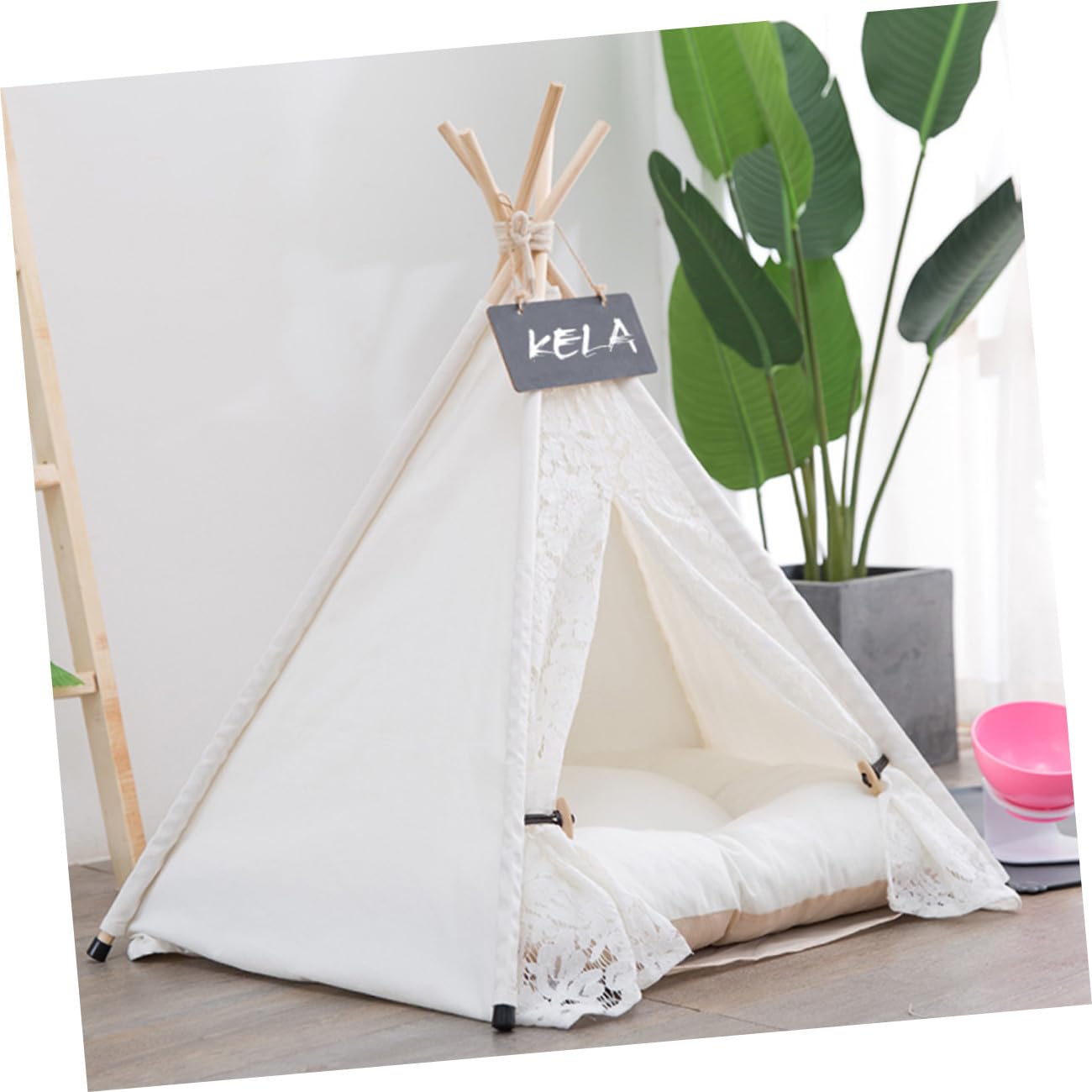 POPETPOP Tente tipi pour chien ou chat portable d'intérieur ou d'extérieur pour animal de compagnie de petite et moyenne taille