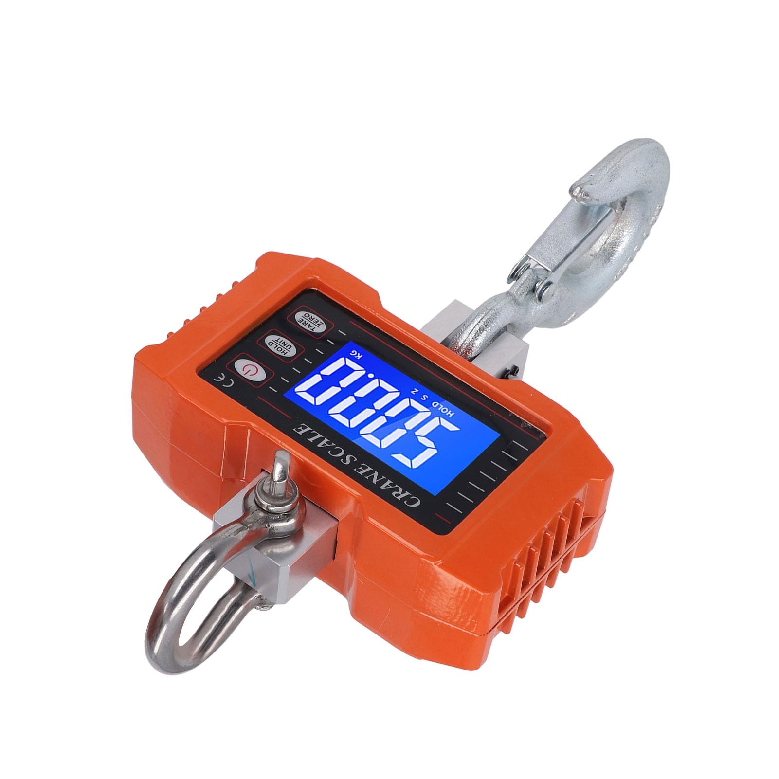Báscula colgante digital de 1000 kg con control remoto, báscula de grúa industrial resistente con pantalla LCD para almacén, camión, pesca, gancho de acero inoxidable, color