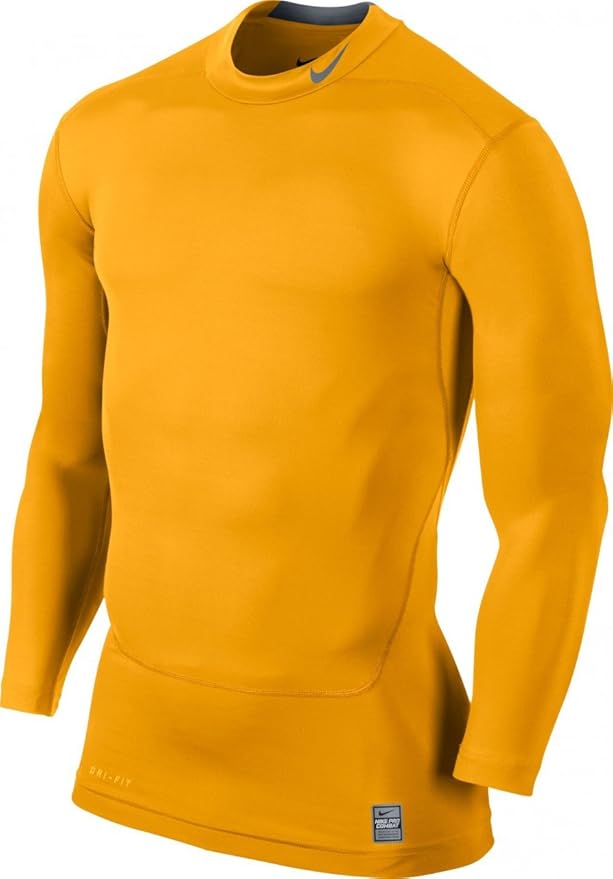 yellow nike compression shirt