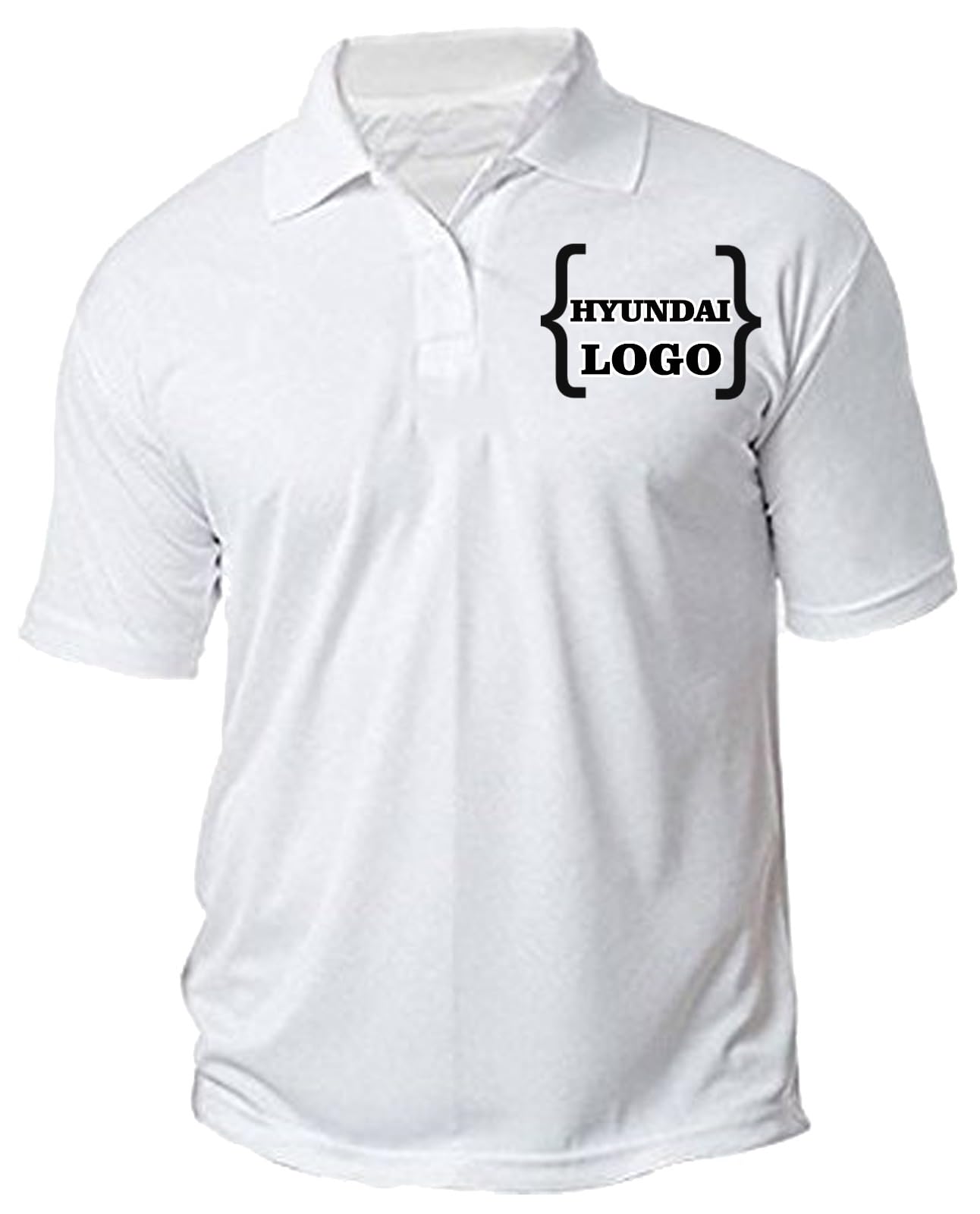 Hyun.dai Logo Printed Polo/Collar Half Sleeve T-Shirt for Staff Employee Promotion T Shirt for Men and Women