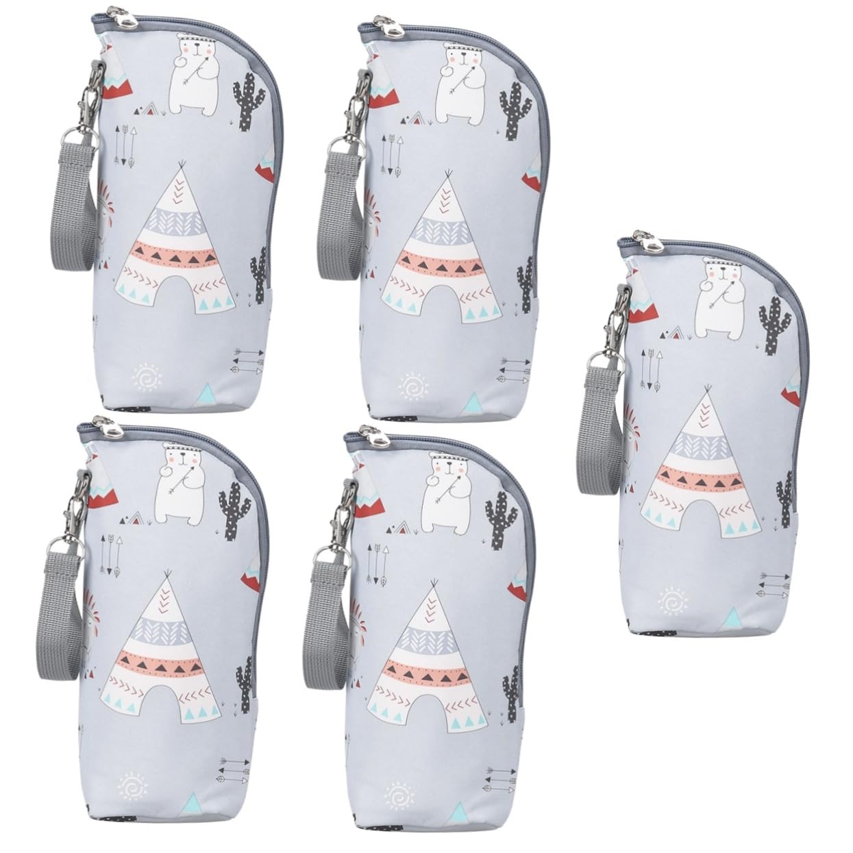 VICASKY 5piezas Bolsa Térmica para Biberones Aislante Pouch Portátil para Almacenamiento De Leche Infantil Compatible La Mayoría De Botellas De Alimentación