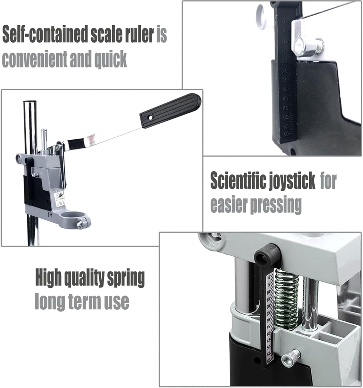 Portable Drill Press, Aluminum Alloy Thickened Mini Drill Press, Multifunctional & Easy to Install for Drilling Perpendicular and Angled Holes Portable Guide Stand Mini