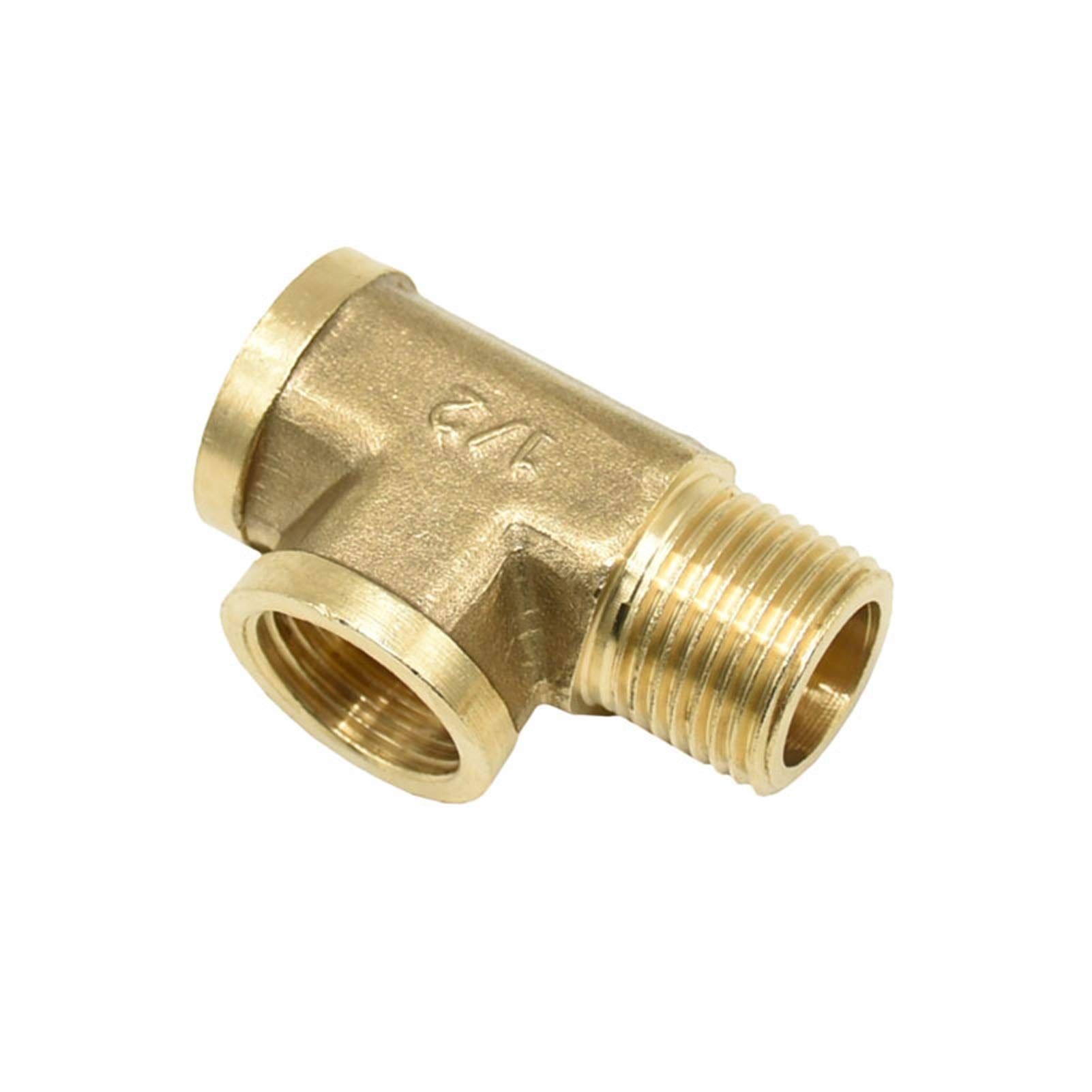 Gartenschlauchanschlusszubehör Kupfer männlich 1/2 Sanitär T-Stück Stecker weiblicher Messing-T-Form-Anschluss 3-Wege-Rohr-Adapter Tap 8pcs (Color : C)