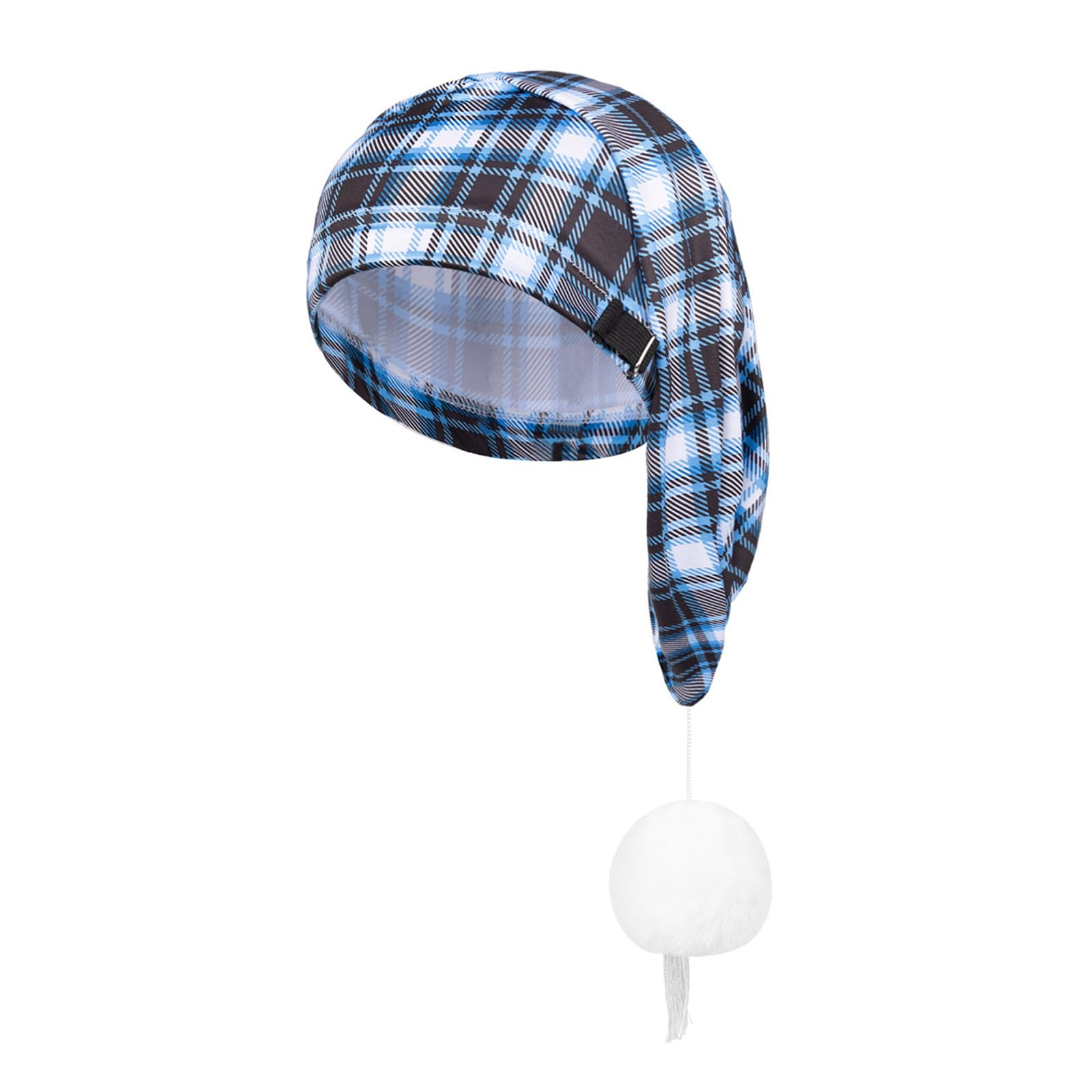Jazuaiao Christmas Headwear Cap Thicken Plaids Perfect for the Holidays Colorful Outfits for Cosplay Santa Furry Hat Christmas Costume