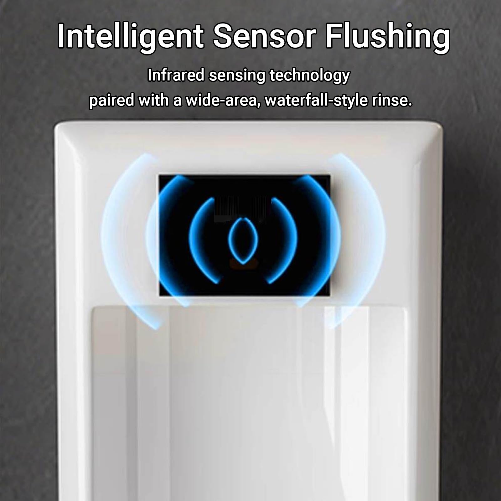 Orinatoio Keik Wand da uomo, a prova di perdite, con sensore, ugello a spruzzo che riduce gli odori, uso commerciale e domestico, ideale per hotel (nero con pistola)