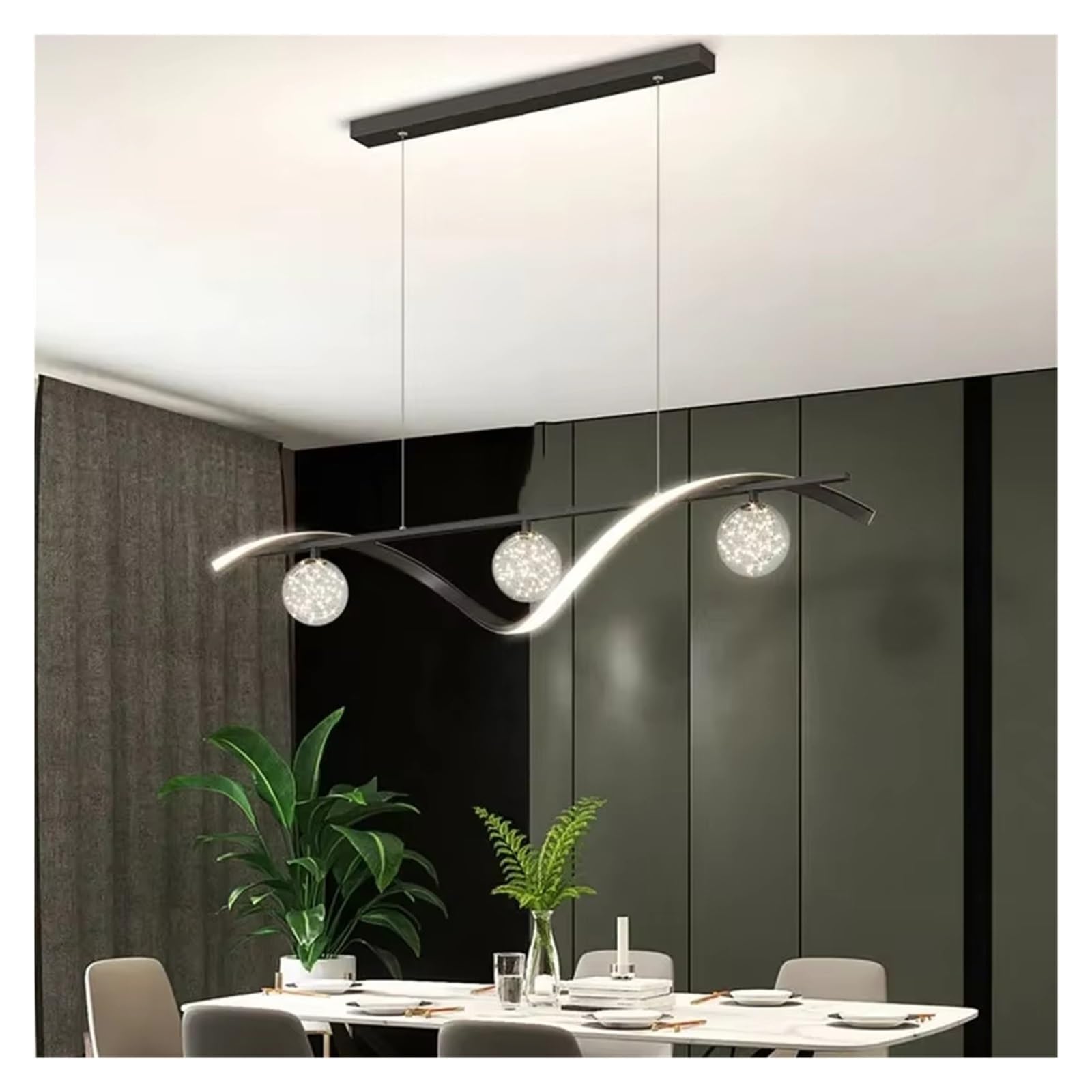 ITOSUI Nordic Glass Ball Pendant Light Home Decor for Dining Living Room Kitchen Island Table Chandelier Indoor Lighting Lustre Fixture