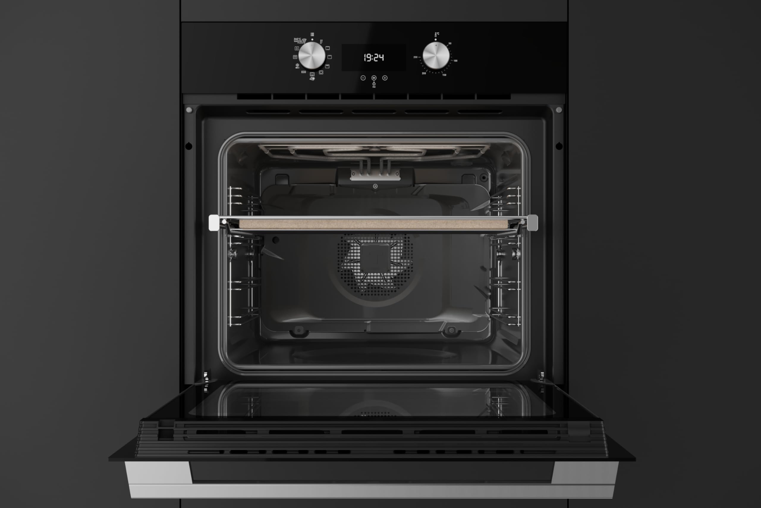 TEKA Horno Pirolítico 60 cm - Limpieza DualClean: Autolimpieza Pirolítica + Teka Hydroclean® PRO Automático - Incluye Piedra Especial para Pizza y Espátula - Clase A+ - MaestroPizza HLB 8510 P