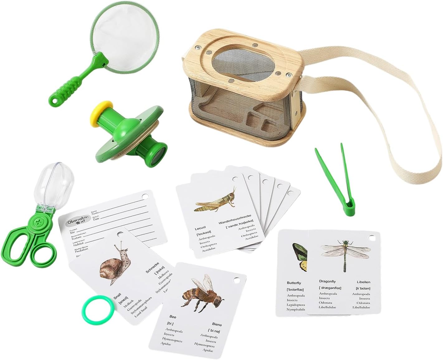 Nature Discovery Set for Observation Box Handy Scooper Catcher Butterfly Net Science Nature Learning Toy