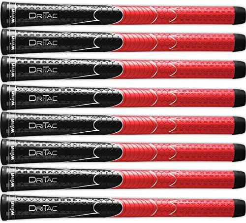 Winn Set of 8 DRI-TAC Standard Golf Grip - Non-Slip & Cushioned Comfort - Moisture-Wicking & Shock Absorption - AVS Technology - Hand Alignment & Lighter Grip Pressure - Tacky in All Weather