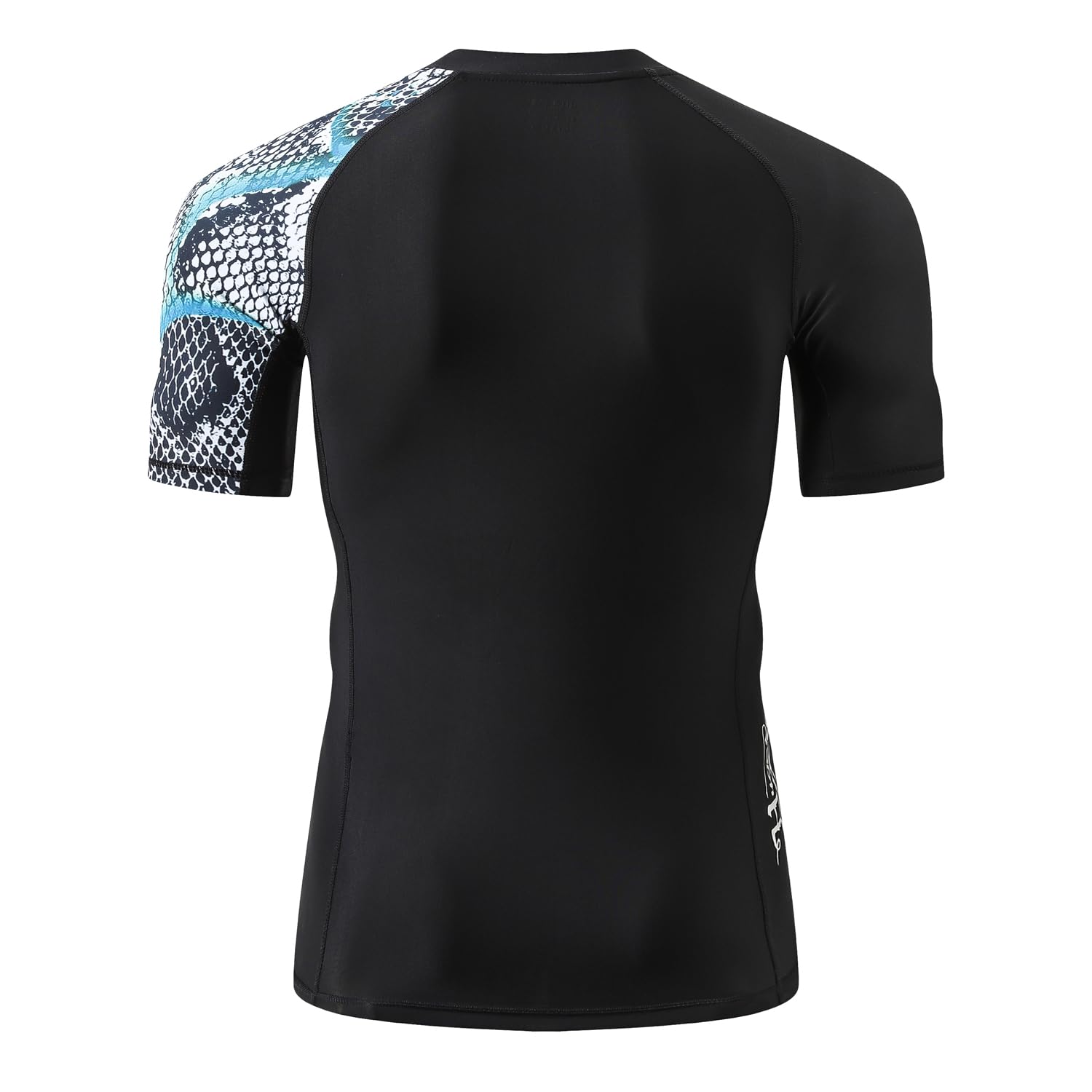 HUGE SPORTS Rashguard Homme Haute de Combinaison en Tissu très élastique spéciale Manches Courtes Protection Solaire UV (UPF) 50+