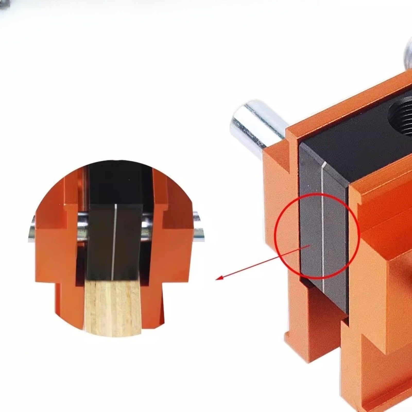 Vertikales Bohrführungs-Set, für Holzbearbeitung, mit Edelstahl-Liner, verstellbarer Spannvorrichtung, für präzises Bohren in Metall- und Holz-Mittelmarkierung (B)