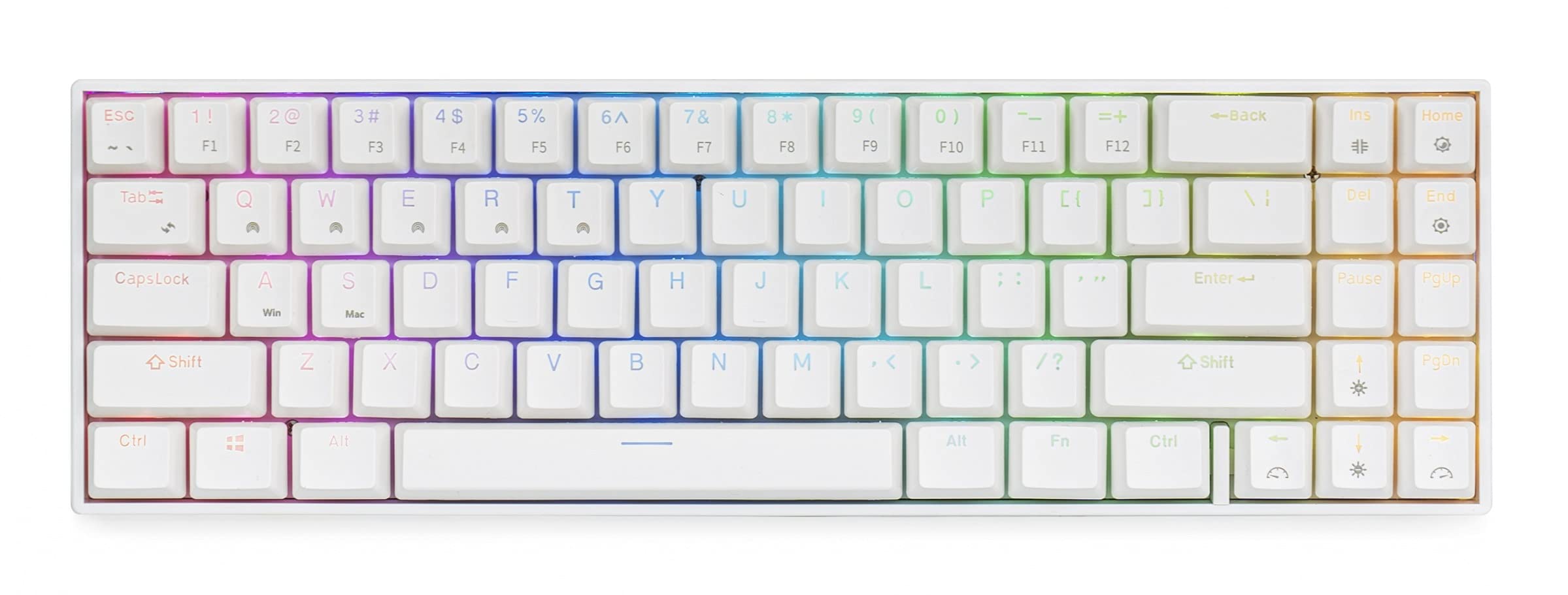 ⭐︎モコ⭐︎ Amazon.com: MEKO Push White 65 RGB LED Hotswap Bluetooth Double