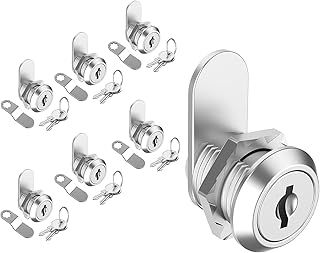 inBovoga 6 Pack Cabinet Locks with Keys Mailbox Lock, 5/8" RV Cam Locks Keyed Alike, Secure File Drawer Cabinets Tool Box, Zinc Alloy