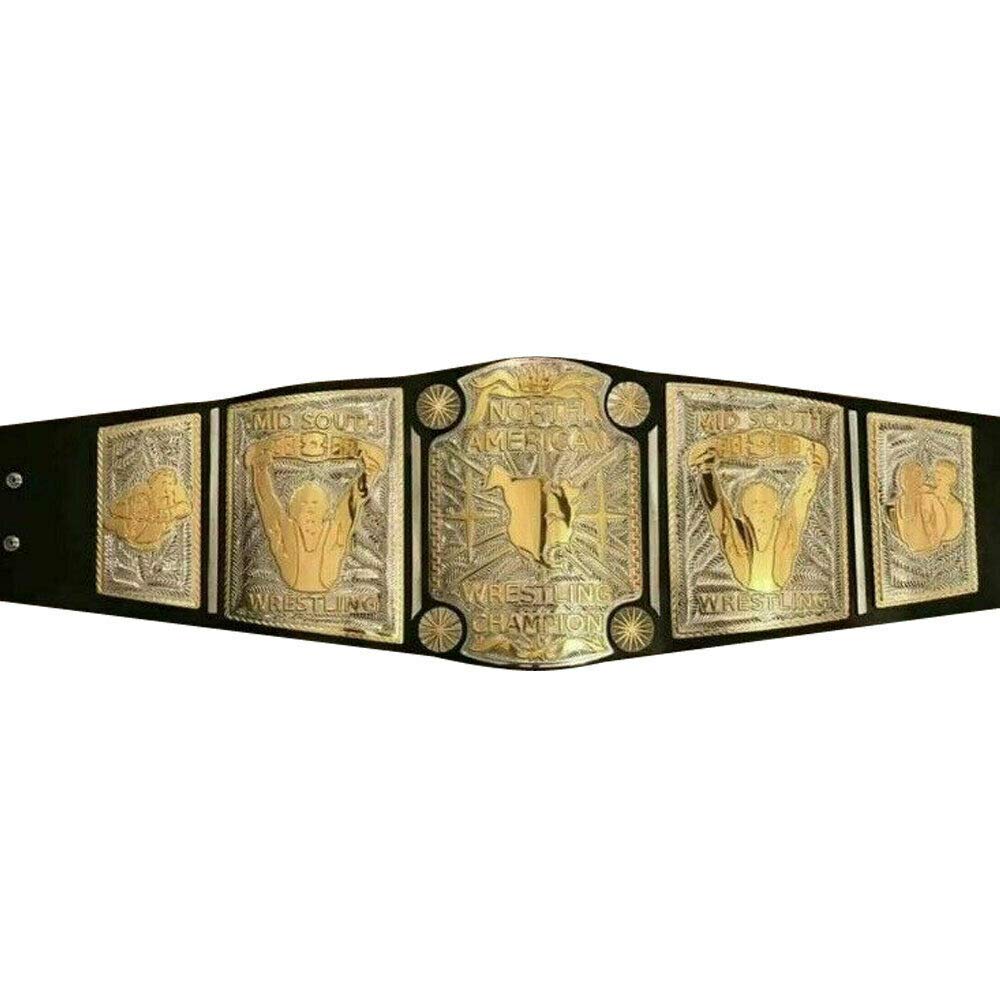 V3products Men's Black North American Mid South Heavyweight Wrestling Title Replica Championship Belt