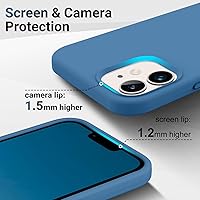 Vista 4 de AOTESIER Funda compatible con iPhone 12 y 12 Pro de 6.1 pulgadas, sedoso al tacto, goma de silicona líquida suave de alta calidad, antihuellas