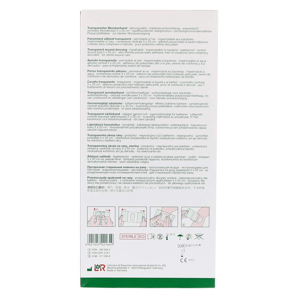 Curapor Wundverband Steril Transparent 10x25 cm, 25 St