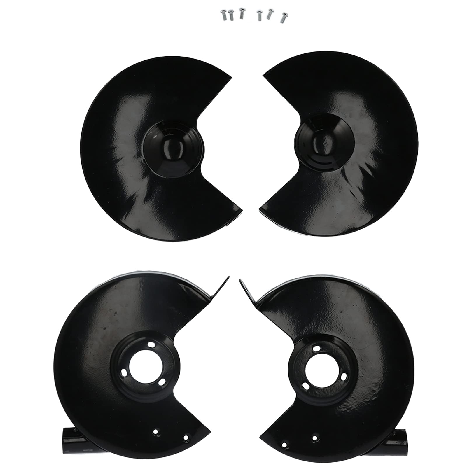 Protezione e protezione per mola in acciaio ad alta velocità nero con finitura in plastica spray per set di ricambio per smerigliatrice, comprensivo di 6 viti di montaggio, 2