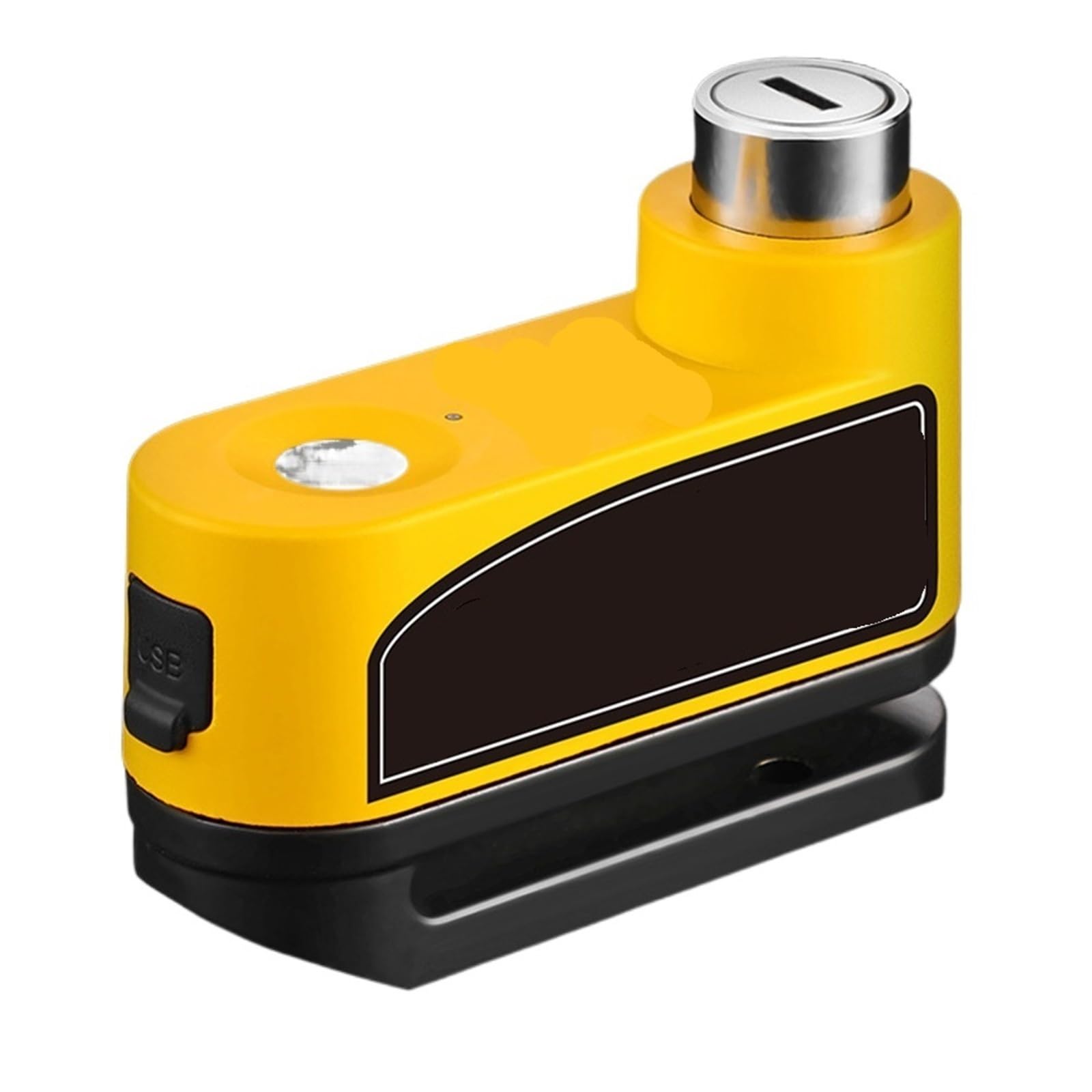 Hdrtcbu Yellow Chain Lock Security Moto Wheel Disk Padlock Anti Theft Motorcycle Lock Alarm Safety Protection Motorbike Lock(Yellow)