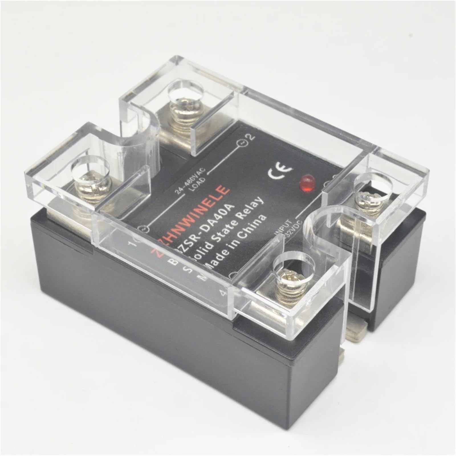 Relè a stato solido monofase 40A SSR-40DA Ingresso da CC a CA Uscita 3-32 V CC Modulo a stato solido 24-480 V CA