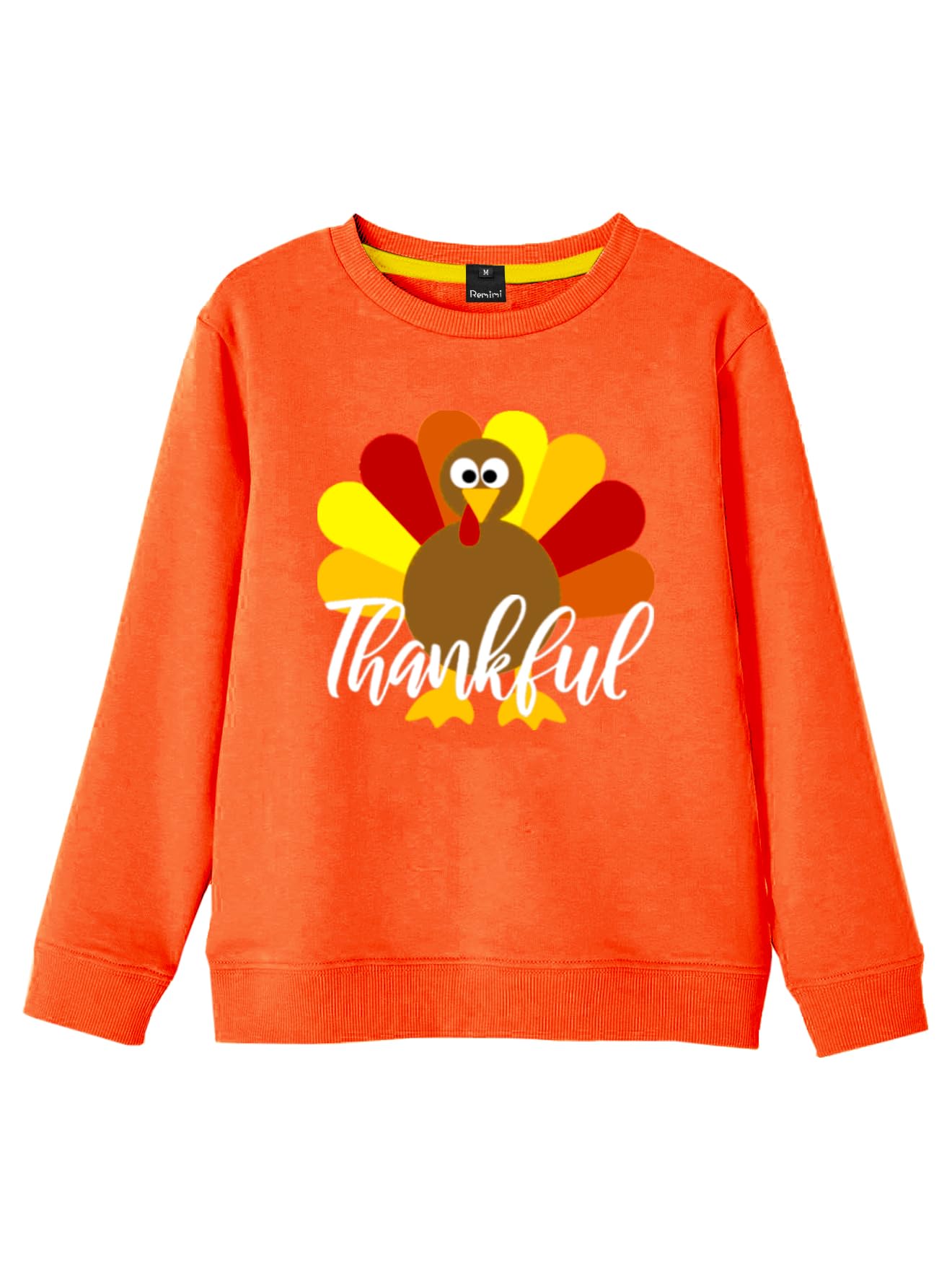 Remimi Kids Halloween Sweatshirt Long Sleeve Thanksgiving Tops 3-14 Years