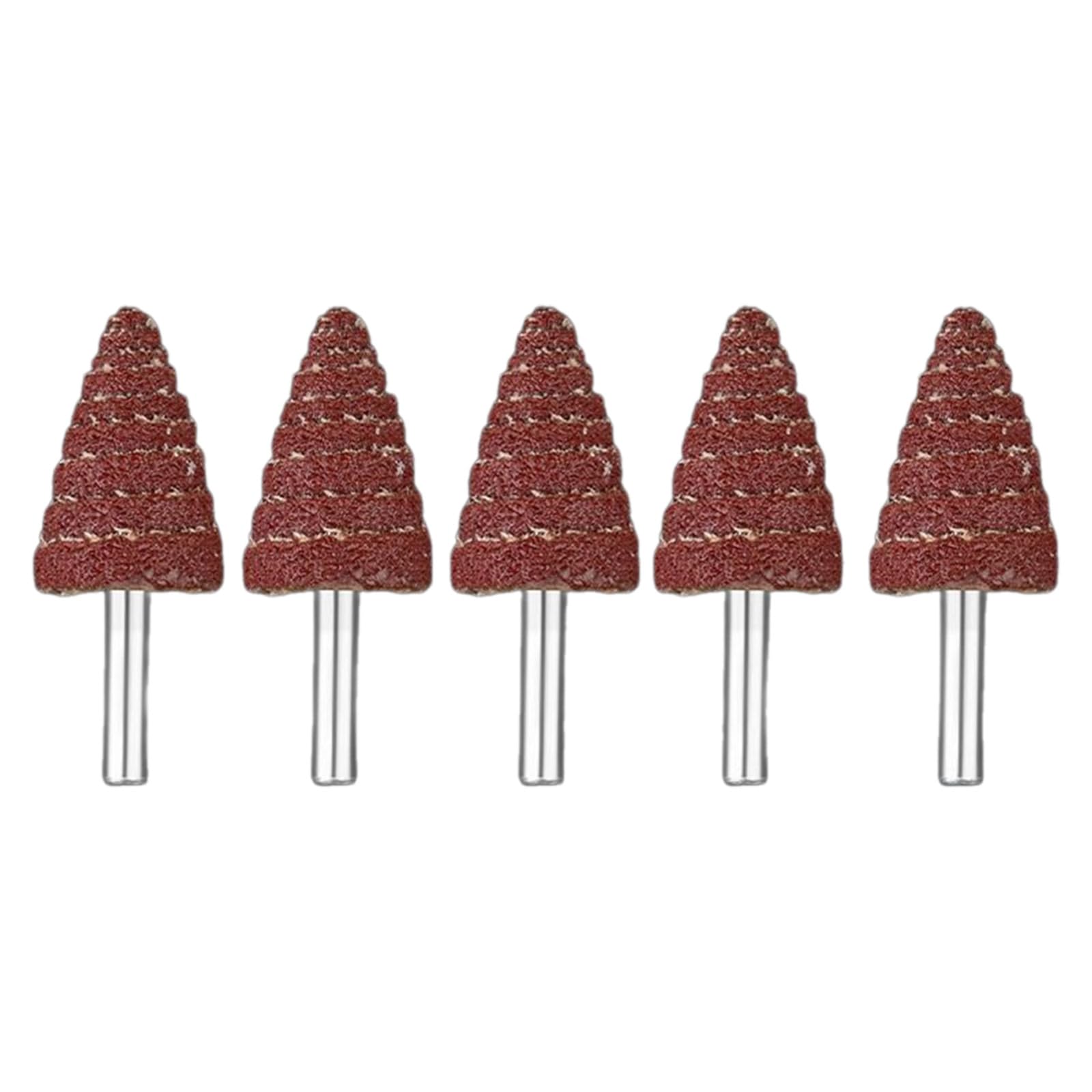 Tsophreniq 6X20mm 5Pcs Cone Shape Sandpaper Deburring Flap Wheel For Efficient Grinding And Polishing On Different Surfaces Rotary Tool Abrasive Sandpaper