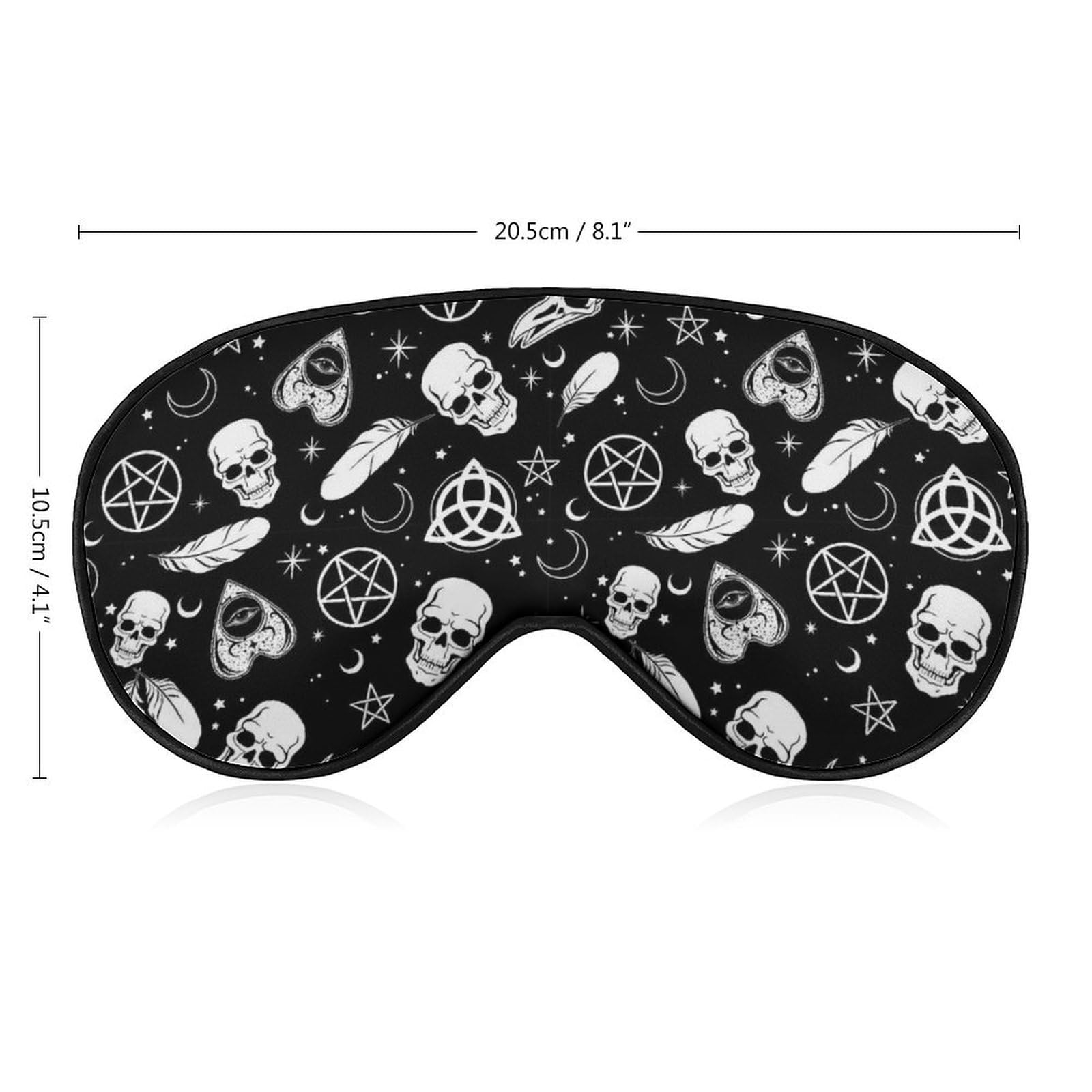 Sleeping Blindfold Goth Raven Crow Skull Moon Star Gothic Witch Magic Spirit Board, Blocking Light Sleeping Eye Mask for Men & Women, Comfortable & Soft Eye Cover Eyeshade for Night Sleep