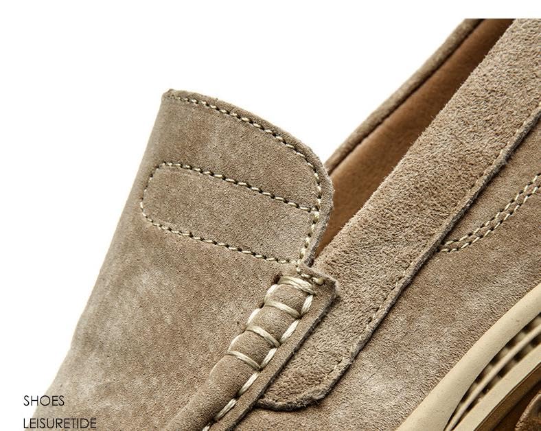 Men's Suede Leather Casual Flat Loafers Slip-Ons Comfort Light Orthotic Moccasin Dress Walking Boat Shoes4