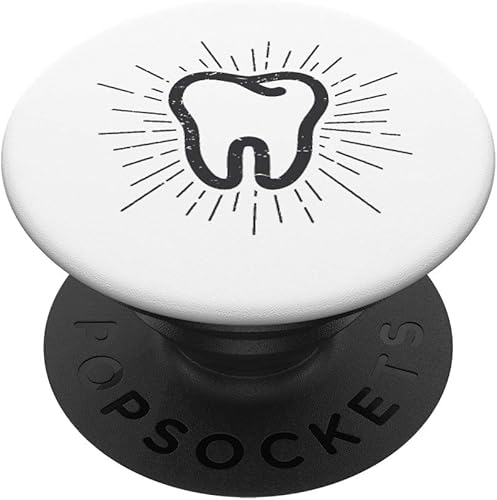 Dientes Dentista Higienista Dental Oral Higiene Regalo  PopSockets agarre y soporte para teléfonos y tabletas, Negro