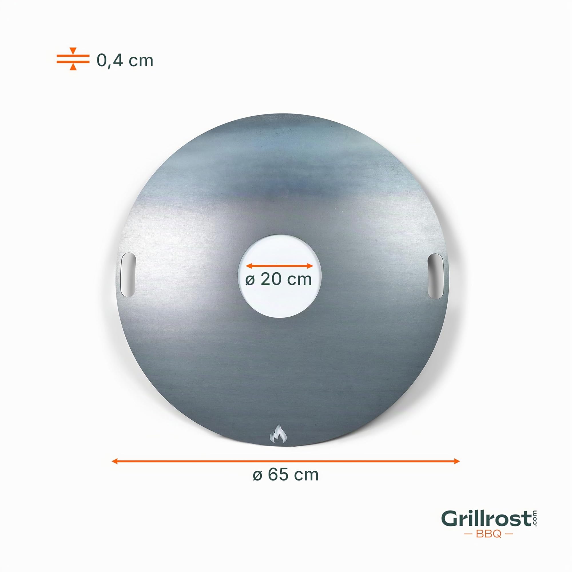 Grillrost.com Das Original Piastra Fuoco 67 - Spessore 4 mm - qualità Made in Germany - per Tutti i Barbecue 67 (65 cm)